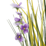 Decorative grass with pansies 48 cm purple - 1