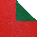 Papier cadeau Bicolor rouleau vert rouge 50 cm x 50 m - 1