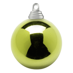 Boules de Noël en plastique difficilement inflammable lime brillant - 0