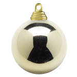 Christmas baubles made of flame retardant plastic gold shiny - 1