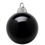 Boules de Noël en plastique noir brillant ignifuge - 0