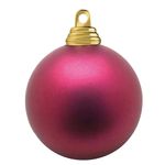 Christmas bauble made of flame retardant plastic berry red matt - 0