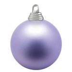 Christmas baubles made of flame retardant plastic lavender matt - 1