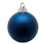 Christmas baubles made of flame-retardant plastic midnight blue matt - 0