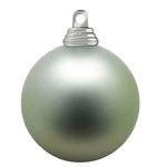 Christmas baubles made of flame-retardant plastic sage green matt - 0