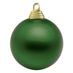 Christmas baubles made of flame retardant plastic fir green matt - 0