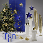 Bolas de Navidad de plástico ignífugo oro oscuro mate - 1