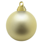 Christmas baubles made of flame retardant plastic gold matt - 0