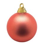 Christmas baubles made of flame retardant plastic copper red matt - 0