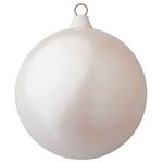 Christmas baubles made of flame retardant plastic white matt - 1