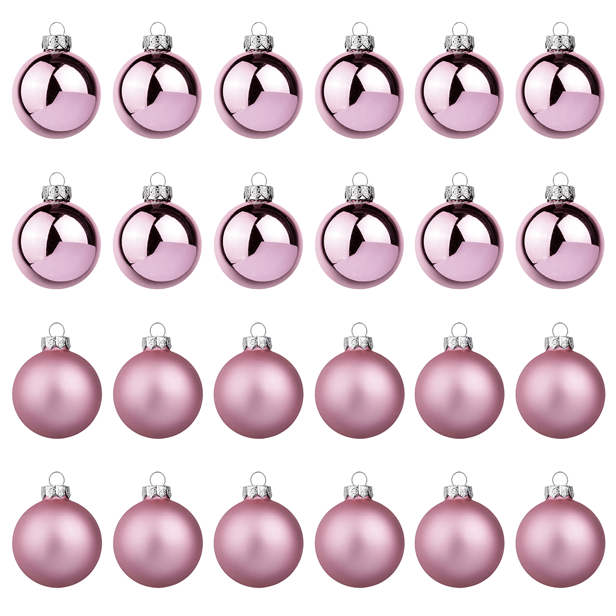 Glass Christmas Baubles Powder Glossy/Matt - 1