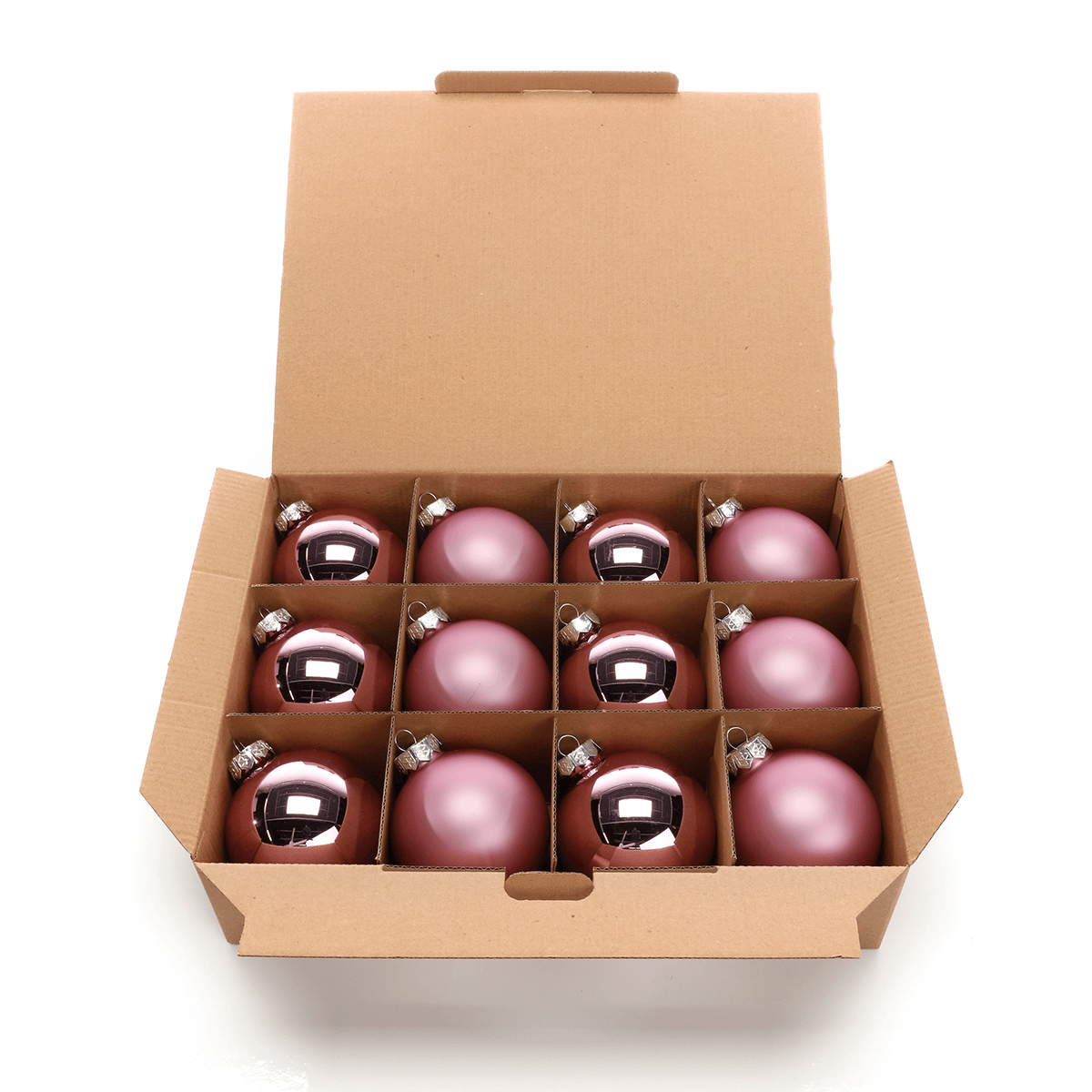 Weihnachtskugeln aus Glas puder glanz-matt - 3