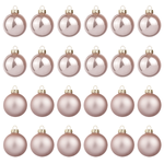 Weihnachtskugeln aus Glas rose glanz-matt - 1