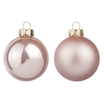 Weihnachtskugeln aus Glas rose glanz-matt - 0