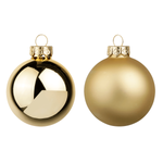 Glass Christmas bauble gold glossy/matt - 0