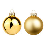 Glass Christmas baubles dark gold glossy/matt - 0