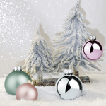 Weihnachtskugeln aus Glas weiß glanz-matt - 5