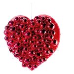 Glossy Wine Red Plastic Christmas Baubles - 2