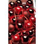 Glossy Wine Red Plastic Christmas Baubles - 1