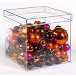 Glossy Nougat Brown Plastic Christmas Baubles - 1