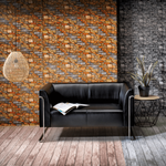 Decorative fabric "Stone wall", width 140 cm - 4