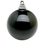 Glänzende, schwarze Weihnachtskugeln aus Kunststoff - 0