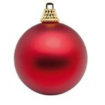 Mat, red plastic Christmas baubles - 4