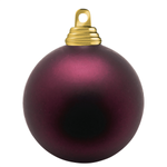 Mat, wine-red plastic Christmas baubles - 2