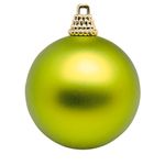 Matte, hellgrüne Weihnachtskugeln aus Kunststoff - 0