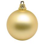 Matte, goldene Weihnachtskugeln aus Kunststoff - 5