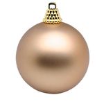 Matt, bronze plastic Christmas baubles - 0