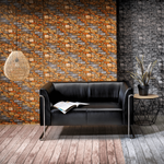 Decorative fabric "Wooden wall", width 140 cm - 4