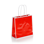 Red gift carrier bags red 25 pieces - 0