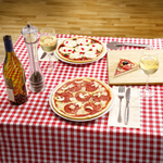 Pizza Mozzarella mit Pesto Lebensmittel-Attrappe 25 cm Ø - 3