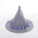 Sombrero Seppel de fieltro Oktoberfest 44 x 34 cm gris con cordón - 1