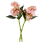 Artificial hydrangea flowers pink, 39 cm, 2 pieces - 0