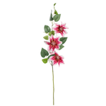 Künstlicher Clematis-Zweig pink - weiß , 80 cm - 0