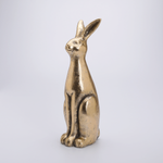Lapin de Pâques doré en céramique 33 cm - 0