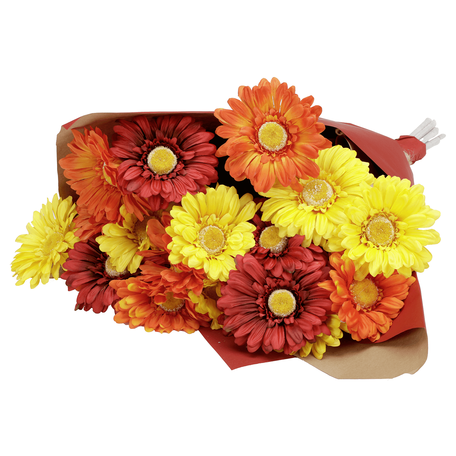 Yellow gerbera artificial flowers 2 pieces 11 x 54 cm - 3 Yellow gerbera artificial flowers 2 pieces 11 x 54 cm - 3