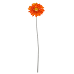 Gerbera artificial flowers orange 2 pieces - 0