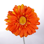 Gerbera artificial flowers orange 2 pieces - 1