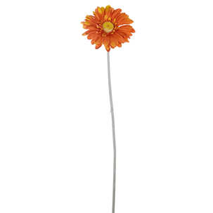 Flores artificiales gerbera naranja 2 piezas