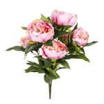 Bouquet de roses pivoines artificielles 46 cm - 0