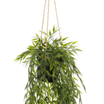 Planta artificial ampolla de bambú colgante 20 x 50 cm - 1