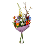 Künstlicher Blumen-Mix-Blumenstrauß orange blau weiß 104 cm - 0