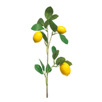 Branche de citron artificielle avec citrons 74 cm jaune - 0