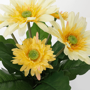 Gerbera-Kunstblume im Topf gelb, 30 cm | DecoWoerner