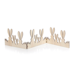 Présentoir décoratif en bois clôture décorative lapin marron 80 cm - 1
