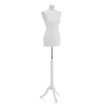 Ladies tailor's bust white on white tripod stand 148 - 178 cm high - 1