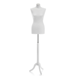 Ladies tailor's bust white on white tripod stand 148 - 178 cm high - 0